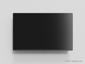 壁掛けテレビの3Dモデル