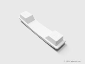 固定電話機の受話器の3Dモデル