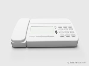 ファックス付き電話機の3Dモデル
