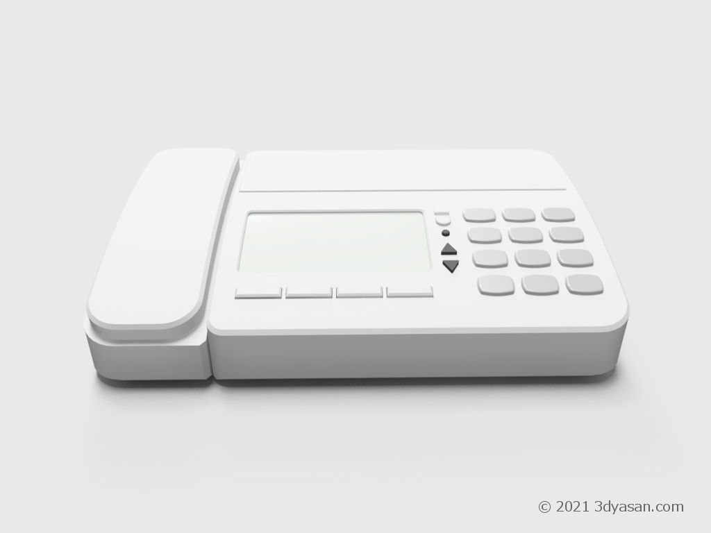 ファックス付き電話機の3Dモデル