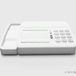 ファックス付き電話機の本体のみの3Dモデル