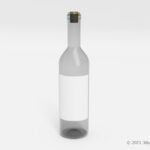 酒瓶(ワインボトル)の3Dモデル