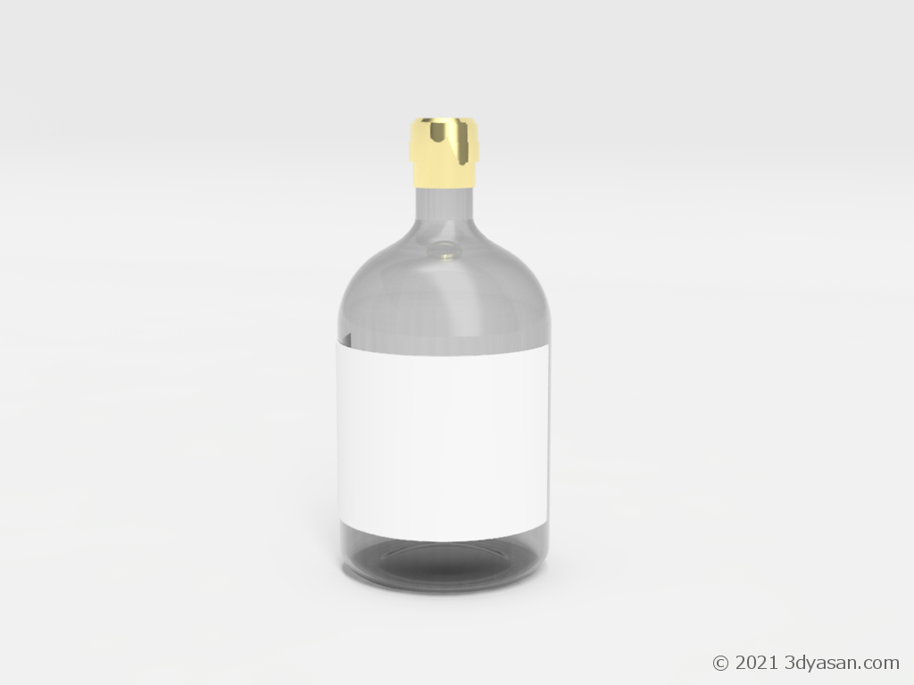 酒瓶の3Dモデル