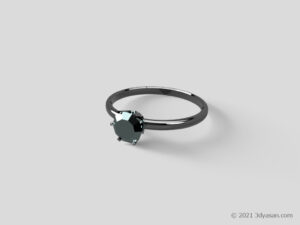 宝石付き指輪の3Dモデル