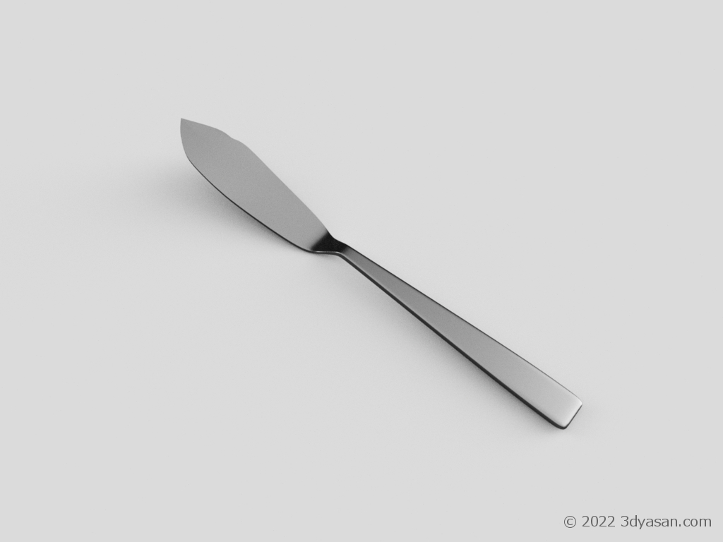バターナイフの3Dモデル