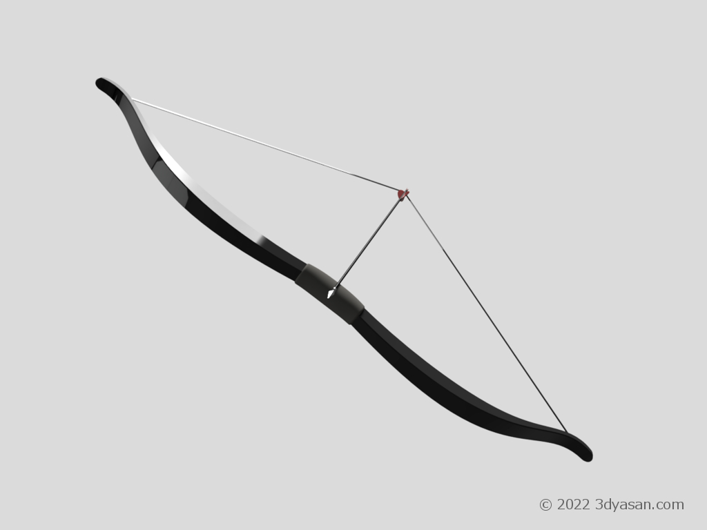 弓矢の3Dモデル