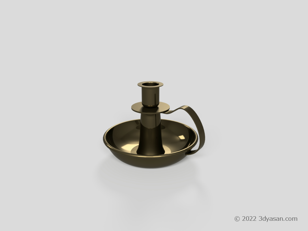 手燭（キャンドルホルダー）の3Dモデル