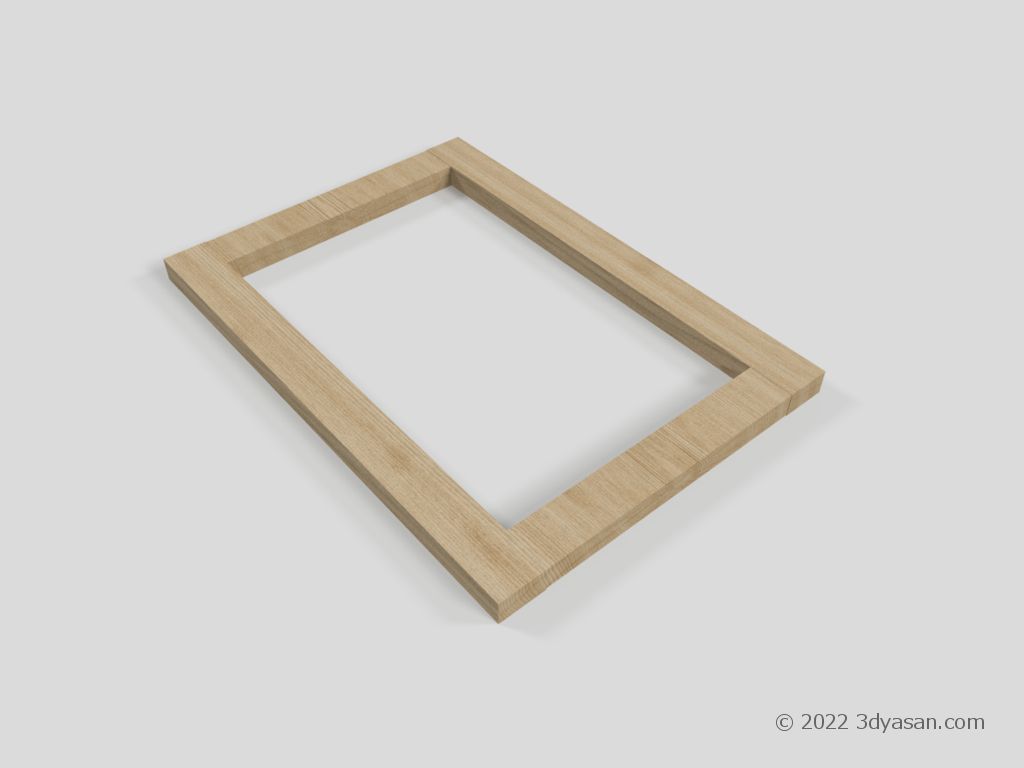 木枠の3Dモデル