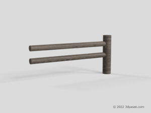 木製柵の3Dモデル
