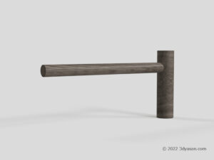 木製柵の3Dモデル