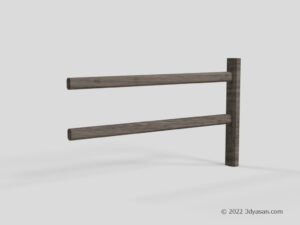 木製柵の3Dモデル