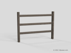 木製柵の3Dモデル