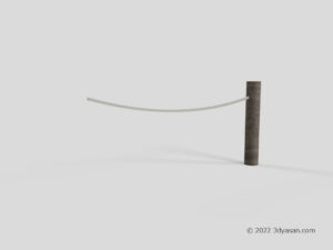 木製柵の3Dモデル
