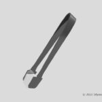 角砂糖を掴んでいるシュガートングの3Dモデル