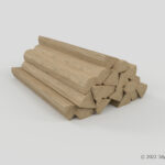 薪の山の3Dモデル