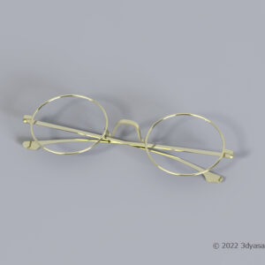 金フレーム丸眼鏡(折り畳み)